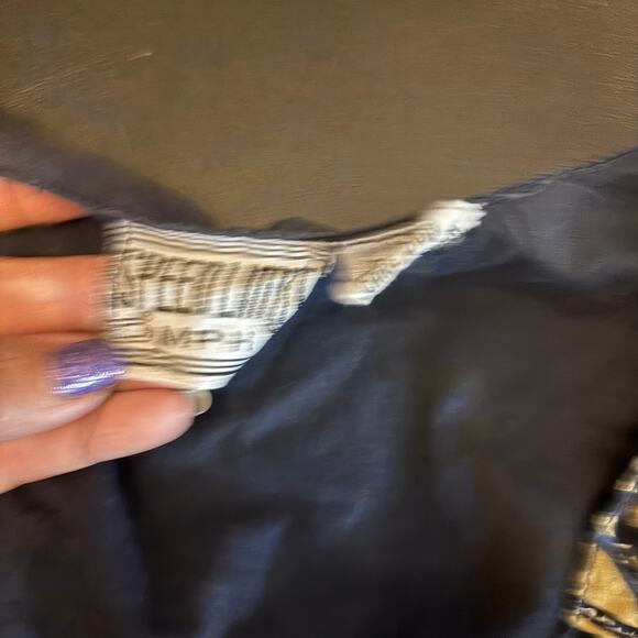 Vtg Speed Limit MPH Vest Women Sz M Boho Cotton Embroidered Pearl Beaded Blue - Picture 5 of 5